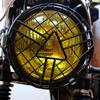 Aramox Motorcycle Headlight Guard Grille Cover, Aluminum Alloy Protector for CG125 GN125, 5.75 Inch Headlamp, Black