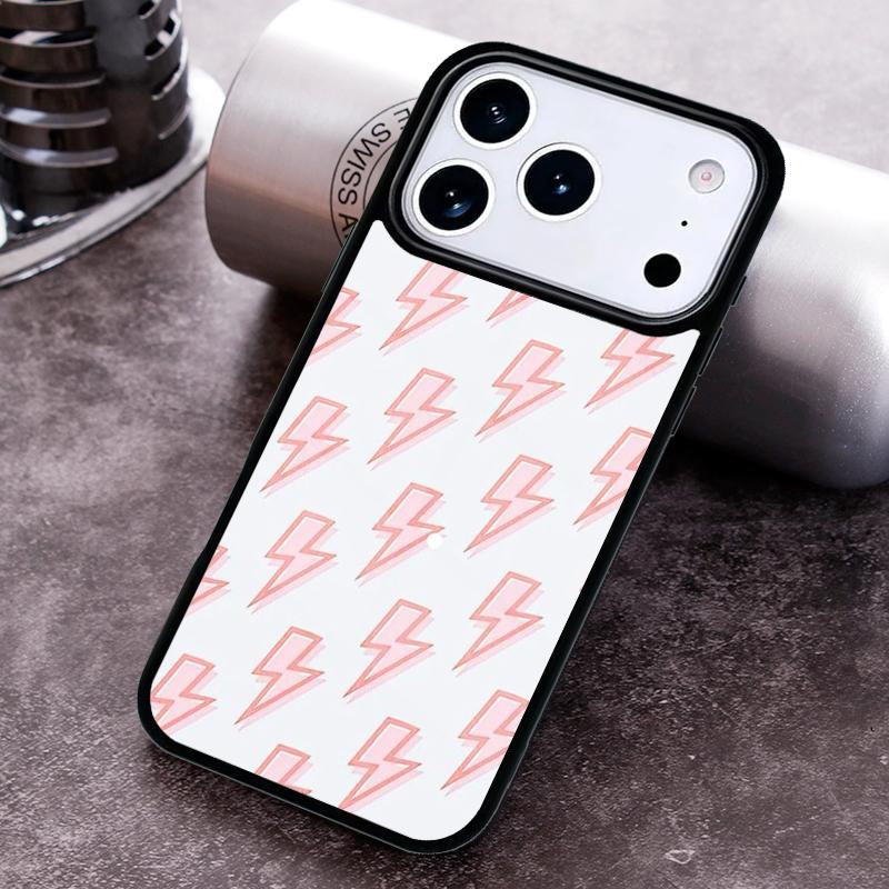 Lightning Polka Dots Star Cute Phone Case for iPhone 17 16 15 Pro Max Air 14 13 12 11 Plus Shockproof Capa Cover