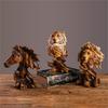 Eye Catching Resin Lion Statue Desk Decors Fine Craftsmanships Decorations