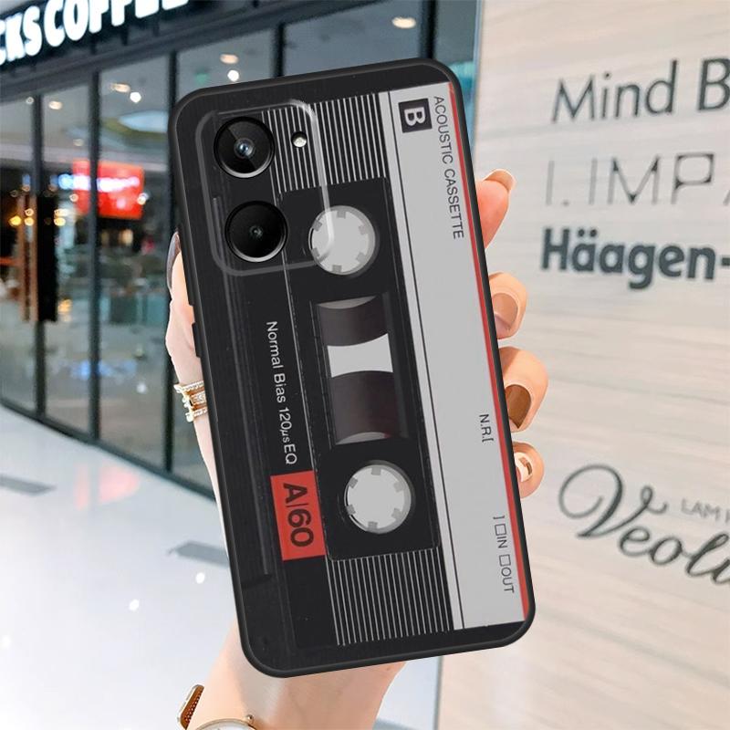 Art Cassette Tape Design Case For Realme 15 Pro 14 13 11 12 Pro Plus GT7 GT6 C55 C51 C53 C35 C33 C61 C65 C67 C71 C75