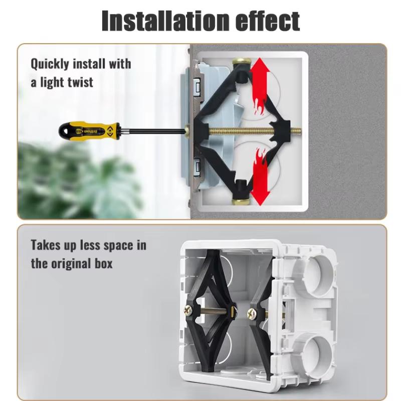 Wall Socket Box Repair Clamp Mechanical Structure Easy Operation For Home Electrical Switch Socket Repair