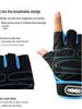 Unisex Non-slip Half Finger Fitness Gloves with Wrist Support for Outdoor Sports