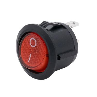 Double-Pole Round Switch, Illuminated - Vt-206-0201
