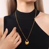 Elegant Saddle Shape Geometric Pendant Necklace