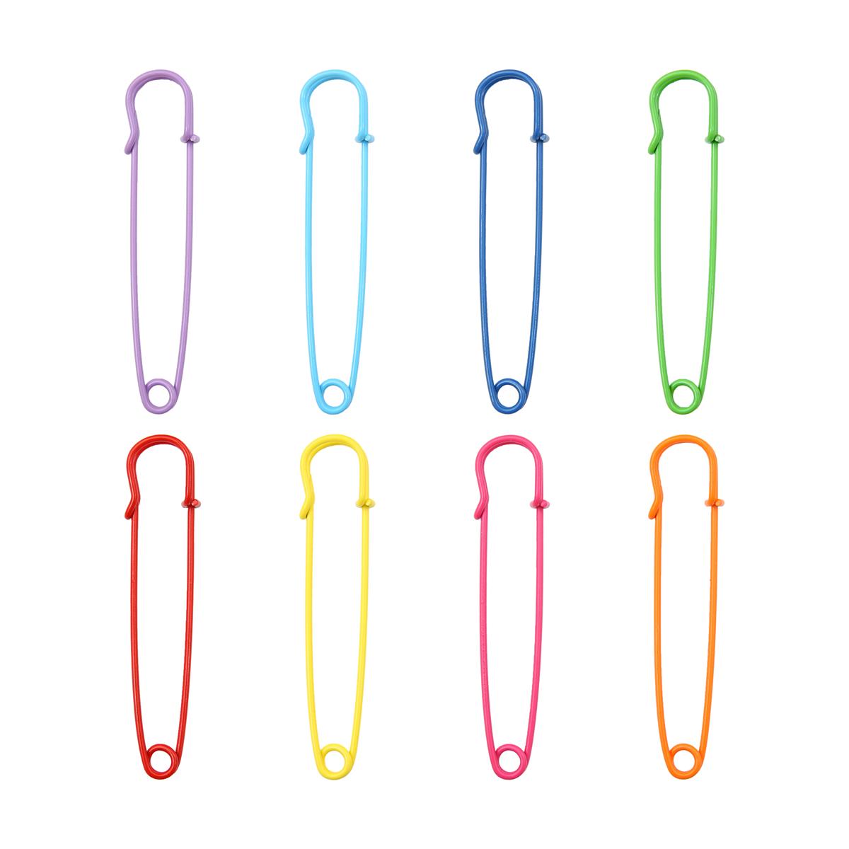 

2/5 шт. Красочная брошь с 3 отверстиями и булавками для рукоделия, украшения, фиксатор для одежды, расходные материалы, аксессуары 16x75mm 5pcs разноцветный