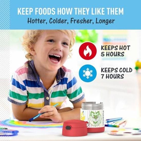 THERMOS FUNTAINER 10 ounces stainless steel vacuum insulated kids food jar Pokémon