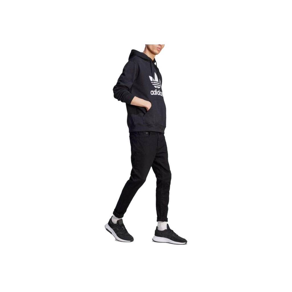 adidas Adicolor Classics Trefoil Hoodie Black/White Men Streetwear IM4489