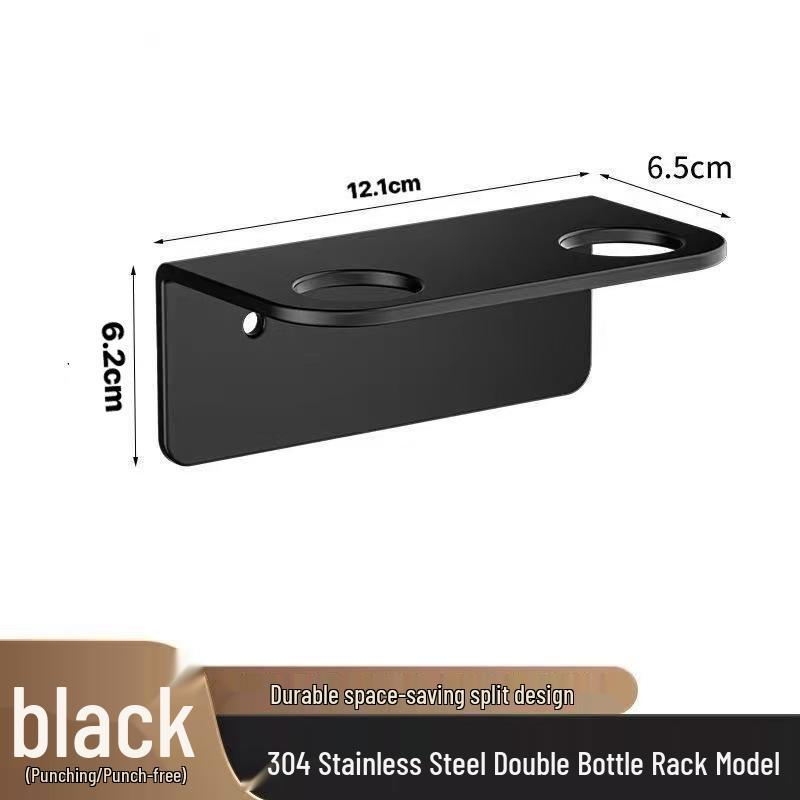304 Stainless Steel Wall-Mount Shampoo and Shower Gel Dispenser Holder