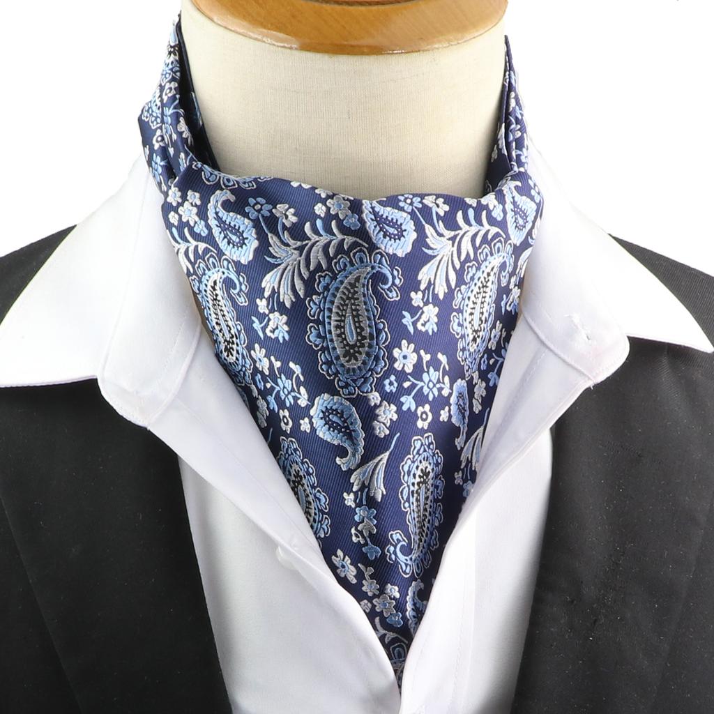 Pánská kravata Žakárová Květinová Paisley Pánská kravata Svatba Formální Ascot Šátek Samozavazovací Britský Gentleman Polyester Měkká kravata Luxusní
