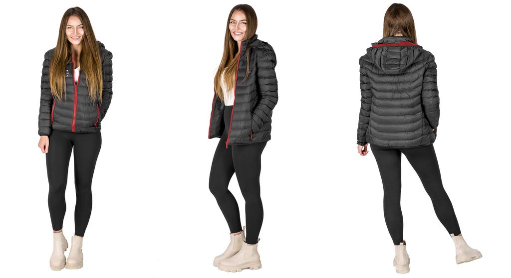 Veste chauffante noir et rouge taille XXL
