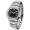 Rhinestone Bezel Automatic Mens Watches Luxury Men Fashion Clock Waterproof Stainless Steel Mechanical Wrist Watch