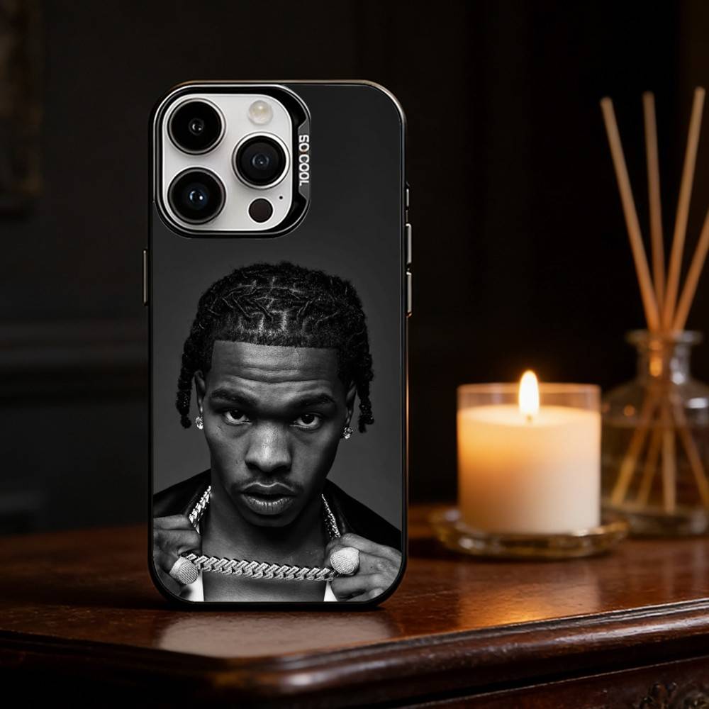 L-Lil Baby Rapper Phone Case For iPhone 17 16 15 14 13 12 11 Pro Max Plus Silver Matte Black Cover