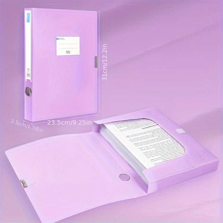 

Morandi File Box, A4 Document Folder, Accounting Voucher Box, Plastic and Paper, Cadre Resume and Personnel File Organizer фиолетовый