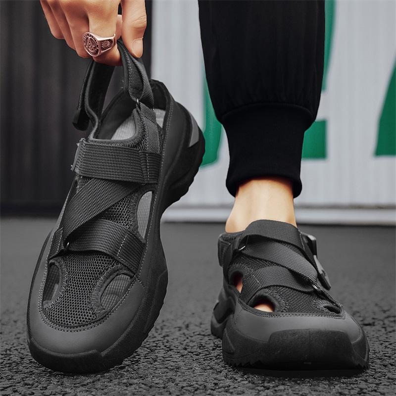 Fashion Hollow Men Sandals Summer Mens Casual Shoes Non-slip Platform Sneakers New Mesh Versatile Breathable Beach Sports Shoes