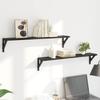 Wall Shelves 2 pcs Black Oak Effect 80 x 15 x 15.5 cm