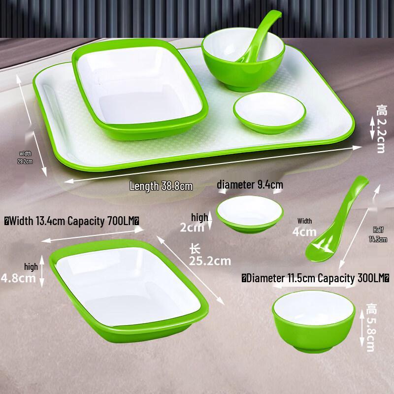 

Ruhan Commercial Melamine Tableware 4-Piece Set