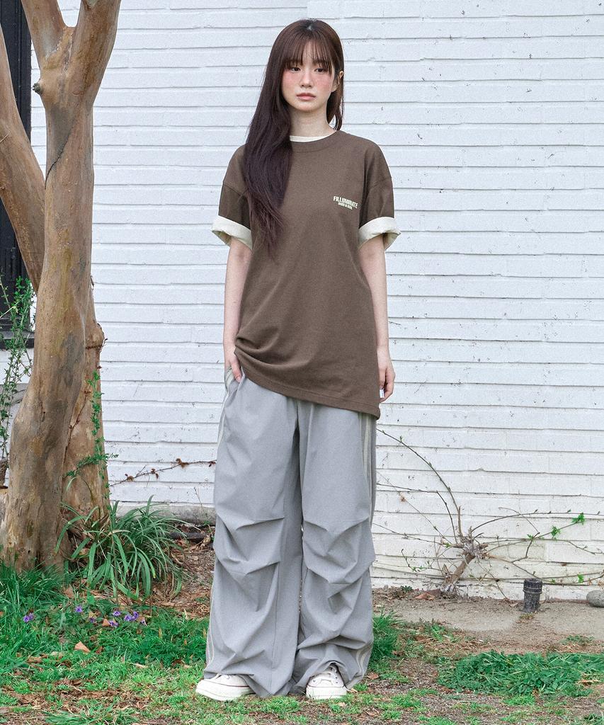 FILLUMINATE Contrast Graphic T-Shirt - Brown