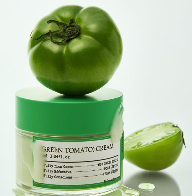 FULLY Green Tomato Cream – 90ml | Vegan Pore Tightening Moisturizer | Korean Skincare