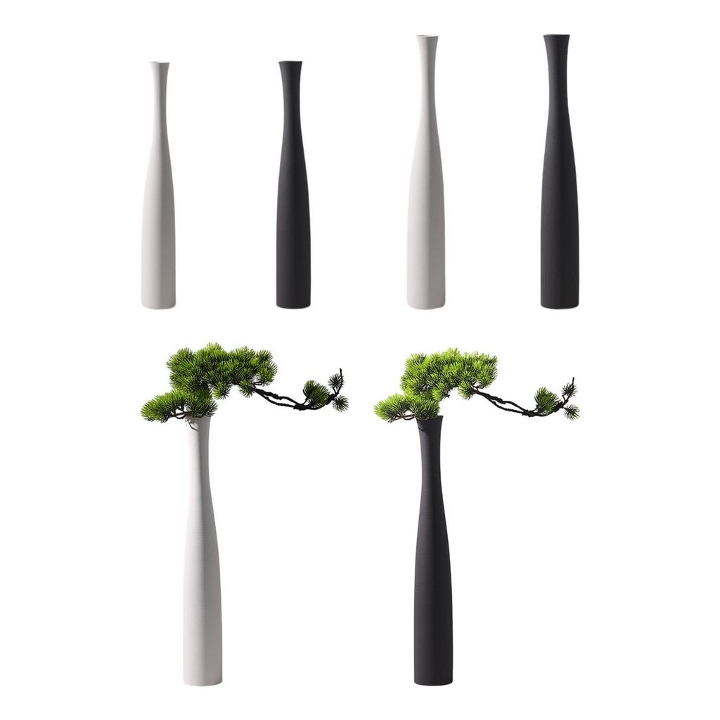 Bud Vase Flowerpot Decors Planter Tall Ceramic Flower Vase Slender Vase Floor Vase for Home Side Table Fireplace Desktop Display