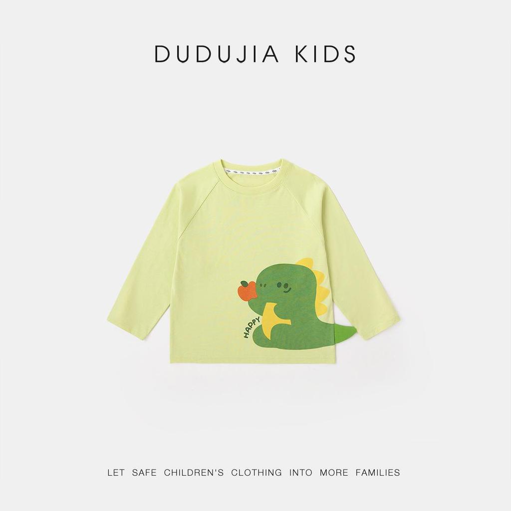Dudu Family 100% Cotton Long Sleeve Children's T-shirt for Boys and Girls - Spring Top