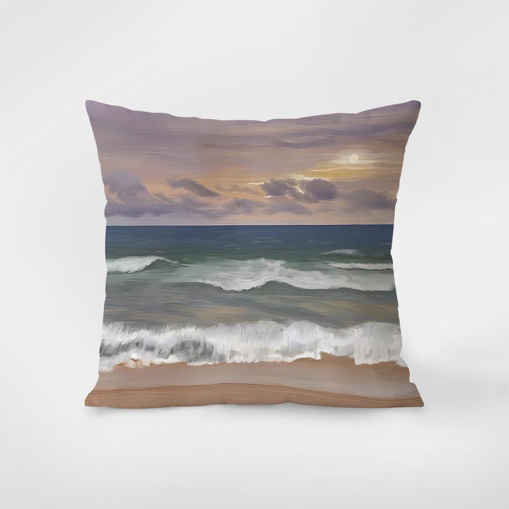 Healing Scenery Decorative Pillowcase Bedroom Living Room Square Cushion Pillowcase