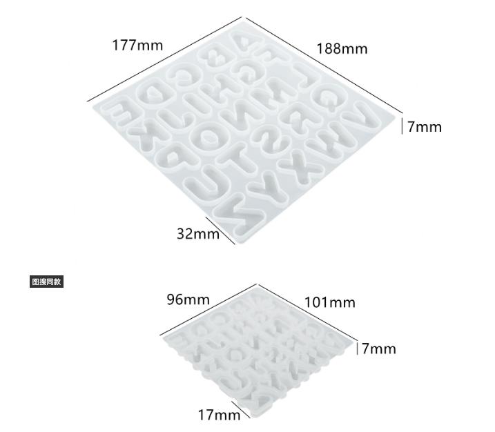 

Letter Keychain Epoxy Resin Mold DIY Letter Decoration Charm Silicone Mould Home Decor Gift Tools other