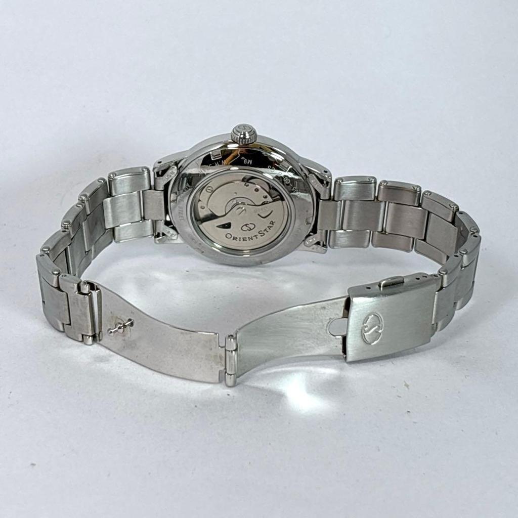 Used Working item Orient Star men's watch back skid automatic winding power reserve date