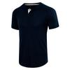 Summer Men's Heavyweight Short-sleeved T-shirt Men's Henley Shirt T-shirt Trend Casual Tops