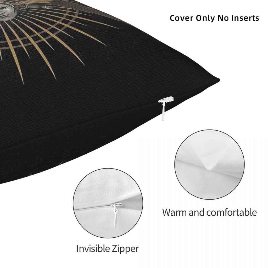 Blasphemous Winged Face Pillowcase Polyester Linen Velvet Printed Zip Decor Pillow Case Car Cushion Cover