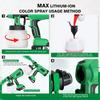 20V Cordless DIY  800ml Mini Brushed Motor 2500PSI Battery-Powered Pressure Feed Spray Painting Electric Paint Sprayer Gun