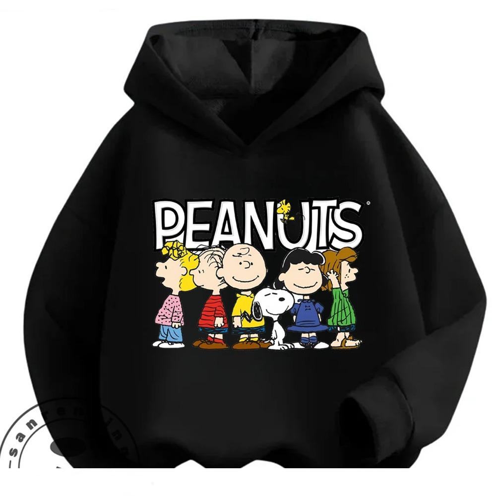 Street Fashion Kids Hoodie Cute Cartoon Graphic Autumn Winter Casual Sweatshirt Snoopy
