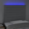 Vidaxl Zagłówek Do Łóżka Z Led, Jasnoszary, 90X5X118/128 Cm, Tkanina