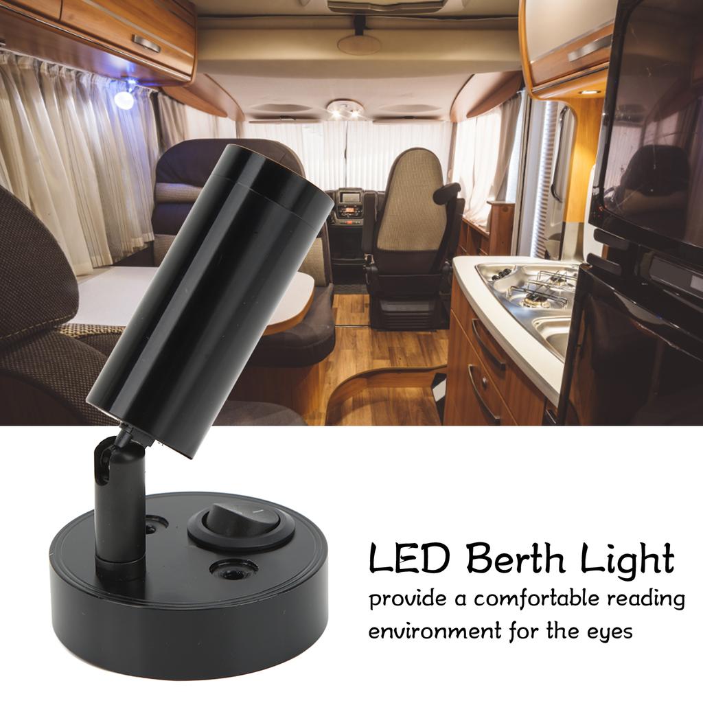 RV Bedside Reading Light Rotatable Wall Mount LED Spot Reading Light 3W with for Boat