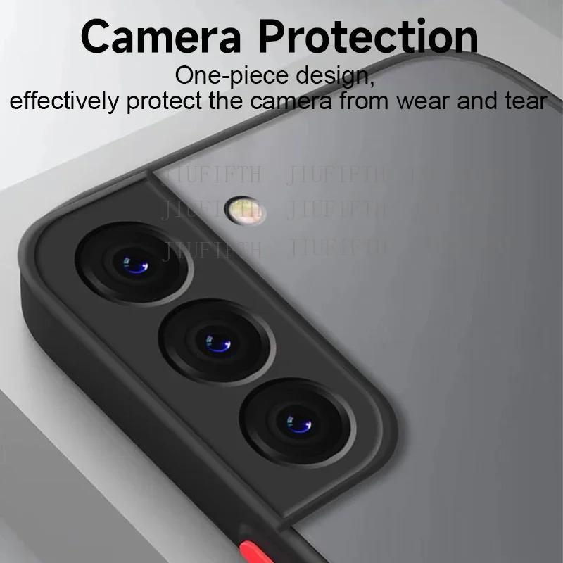 For Samsung Galaxy S25 S25FE FE Ultra Plus + Edge S24 S 24 5G Shockproof Armor Hard Case Funda Matte Clear Silicone Back Cover