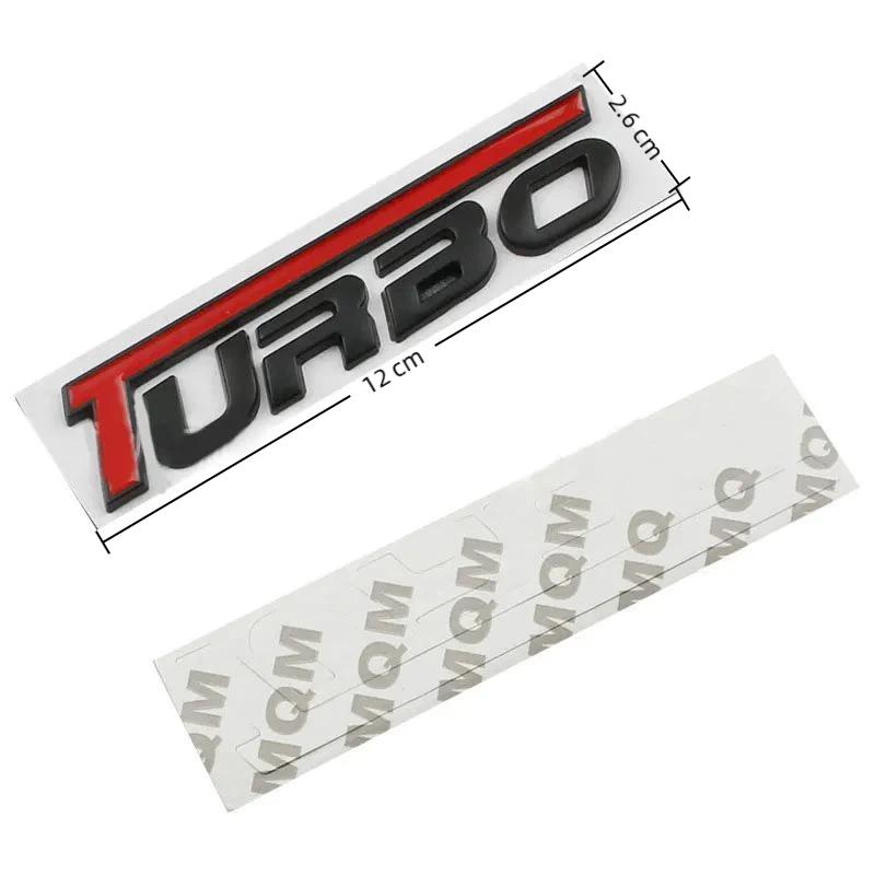 Style de Voiture Nouveau Design Logo Turbo Coloré Métal 3D Alliage de Zinc Emblème Universel d'Aile Autocollant Décalcomanie de Badge de Coffre Arrière