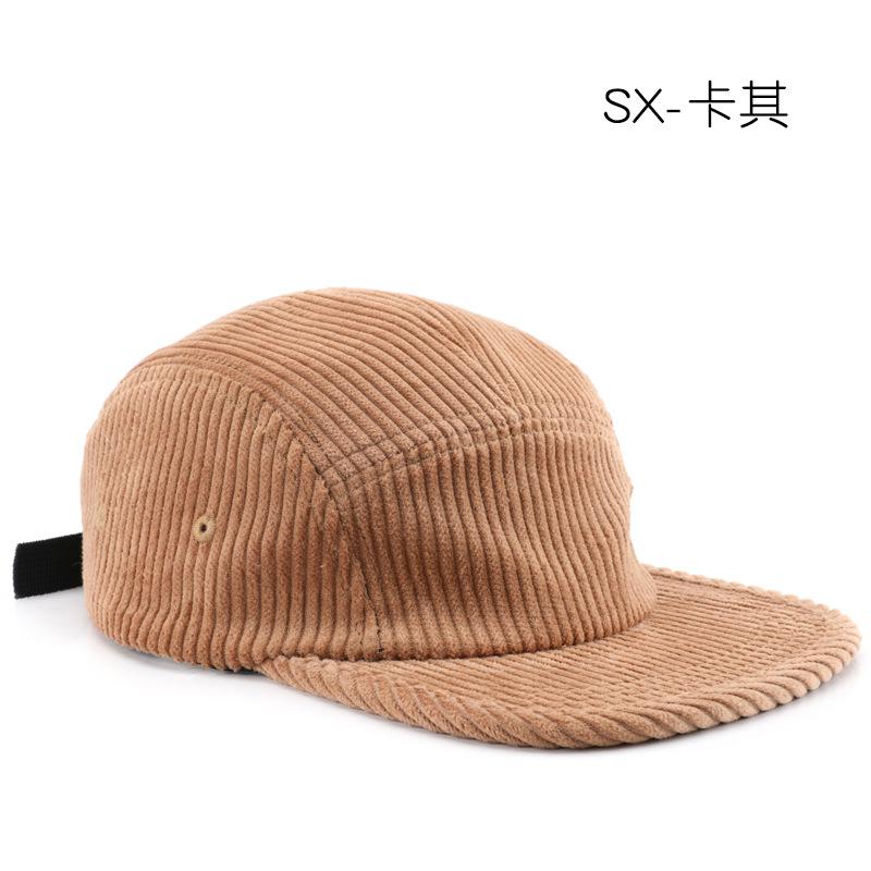 Hat Men's Retro Solid Color Light Board Corduroy Cap Outdoor Women's Travel Sunshade Warm Baseball Cap