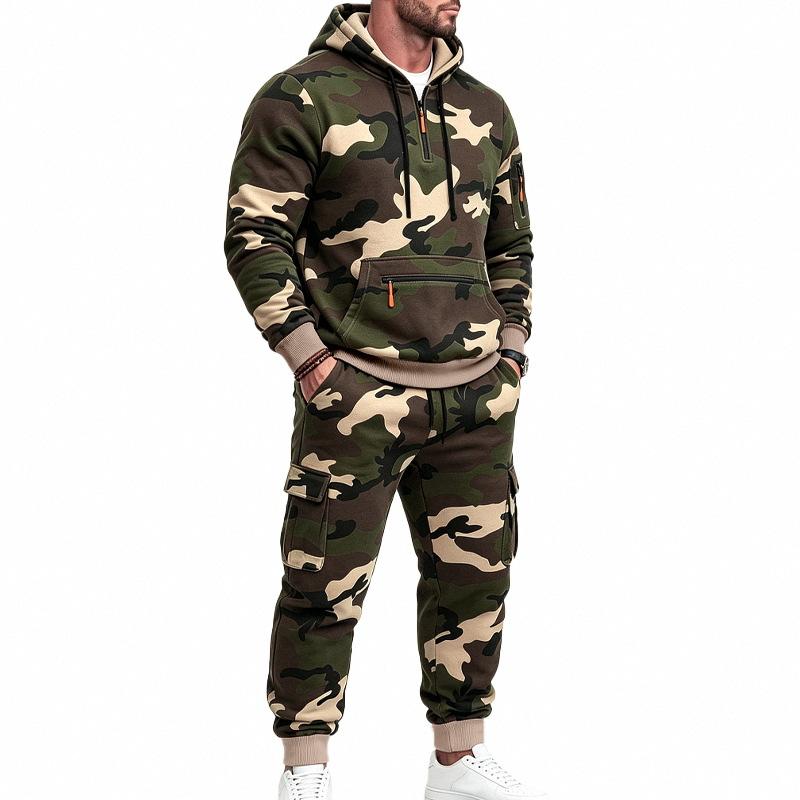 Men S Camouflage Hooded Tracksuit Two