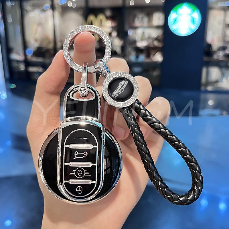 Fob Keychain Tpu For Bmw Mini Cooper Keyring Countryman F54 Clubman F55 Hardtop F56 F57 F60 Car Key Case Cover Accessories
