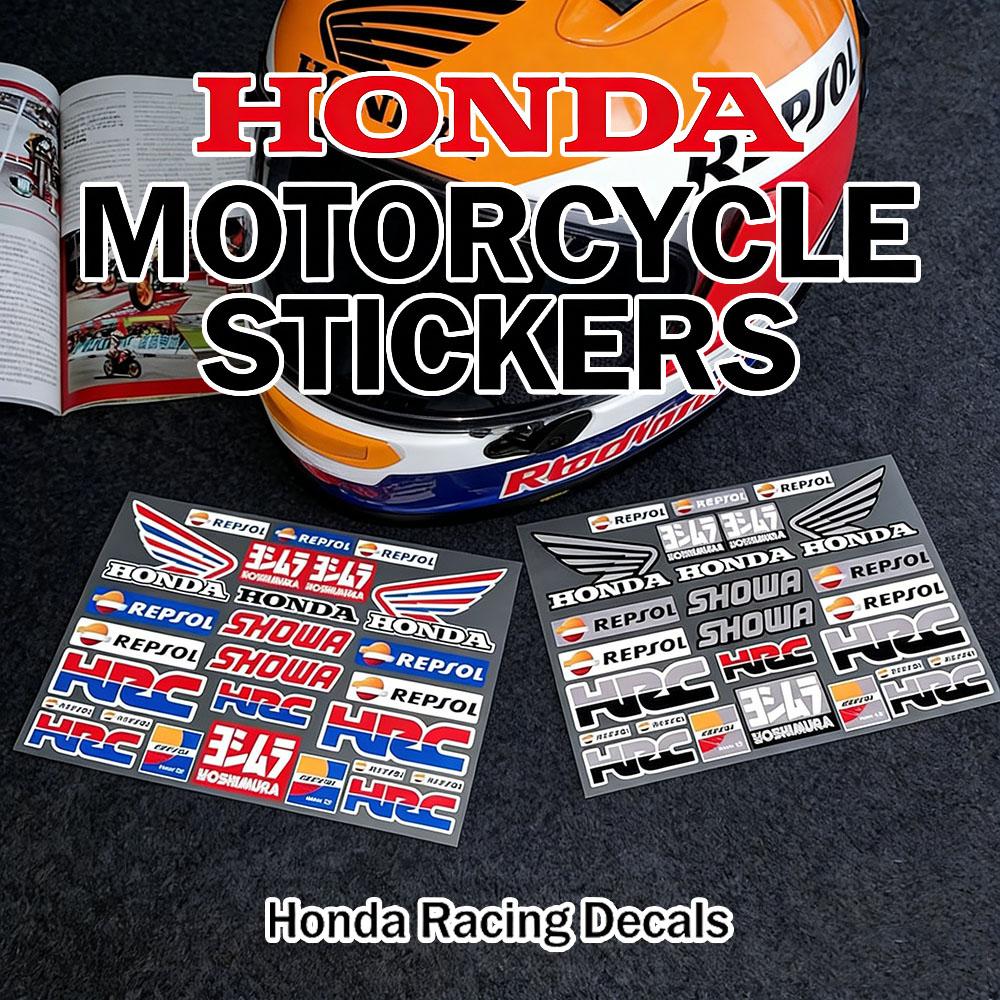 Honda Motorcycle Decoration Reflective Stickers Waterproof Scooter Helmet Decals HRC Modification Accessories Sponsor Stickers akn256
