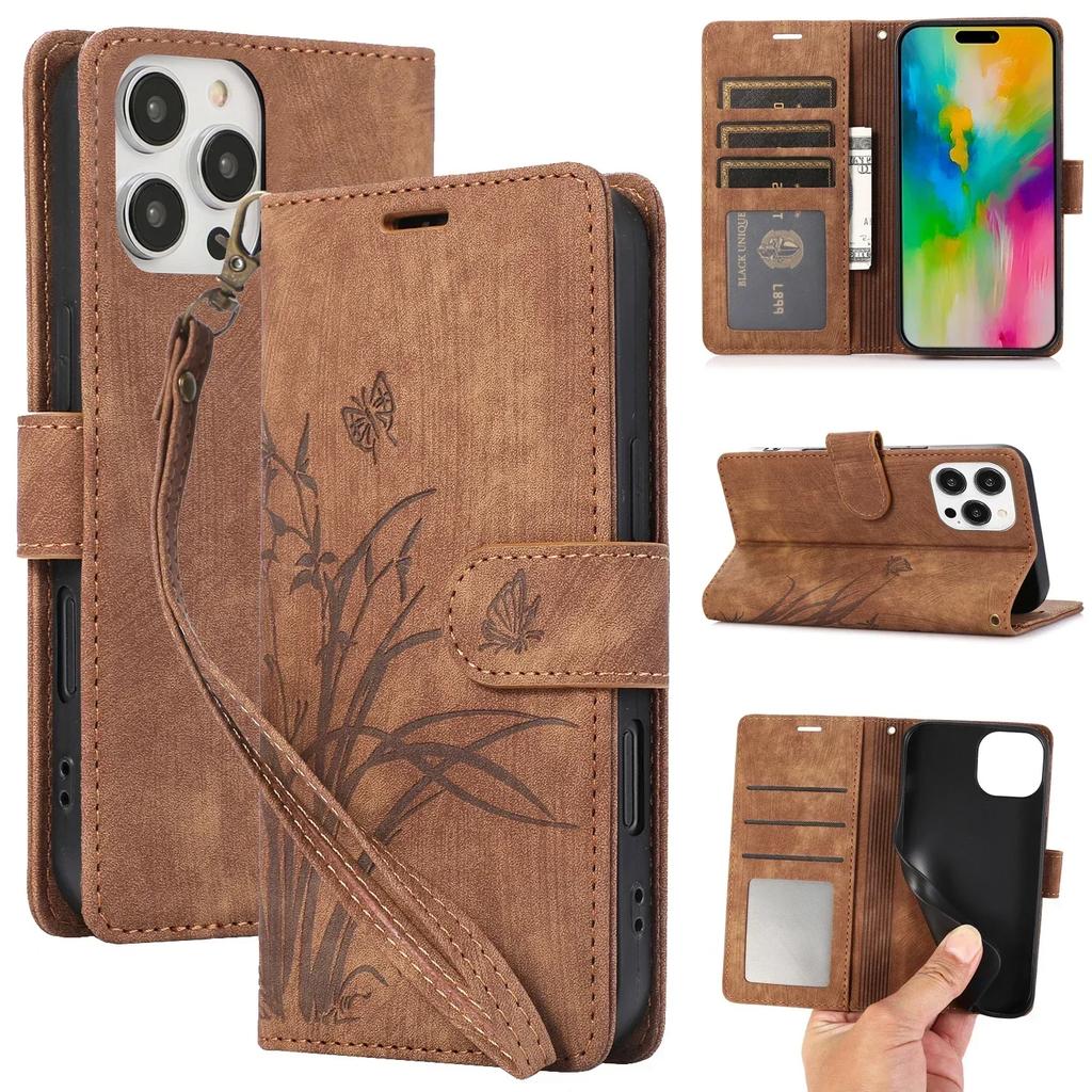 Crossbody Lanyard Wallet with Card Holder Kickstand Phone Case for iPhone 16 15 Pro Max Plus Shockproof Protective Cover