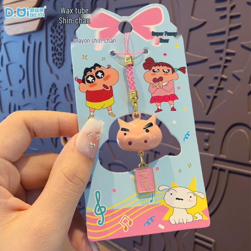 Genuine Crayon Shin-chan Kung Fu Keychain Backpack Pendant Anime Doll