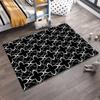 Geometric Black and White Floral Pattern Carpet for Modern Living Rooms Suitable for use as an anti-slip for living room bedroom sofas