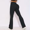 European and American Nude Wide-leg Tight Yoga Pants High Waist Hip Lift Quick-drying Micro-pull Pants Casual Sports Fitness Pants Flared Pants