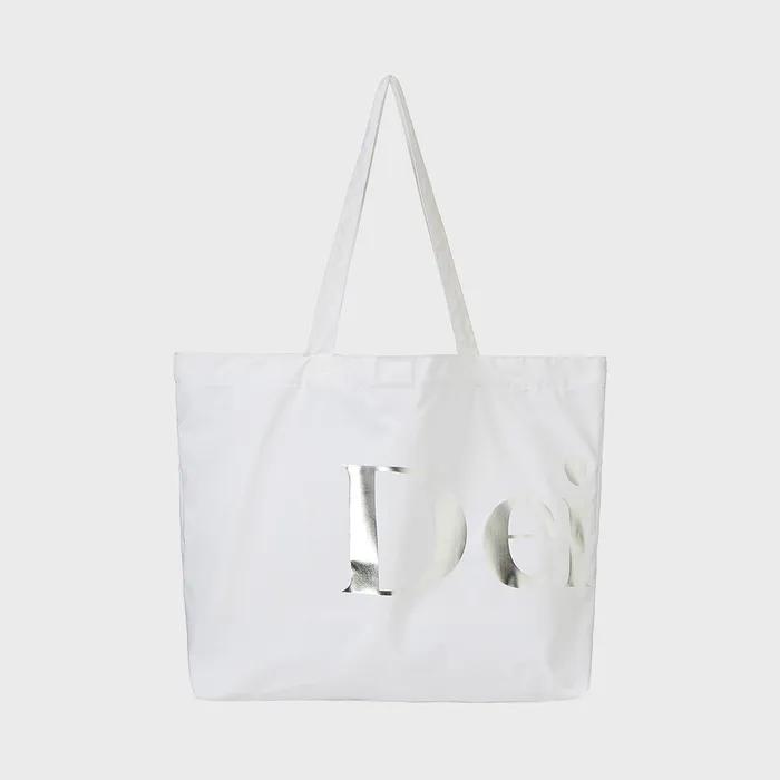 POINT LOGO SHOULDER BIG BAG IN WHITE