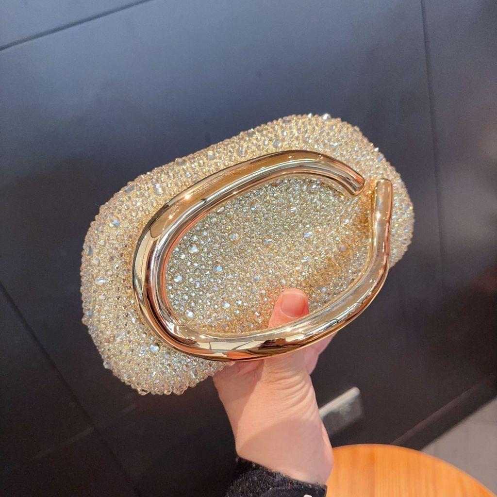 Pochette da Sera in Acrilico con Decorazioni di Strass per Feste ed Eventi a Cena