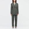 UNIQLO Solid Color Single-Breasted Blazer Women outerwear Dark-Green 447465-58