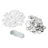 100 Set Pin Back Button Parts Tinplate Plastic Base Rustproof Widely Used Button Making Supplies for Badge Craft