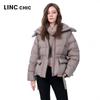 Jinyujie Women's Short Puffer Down Jacket