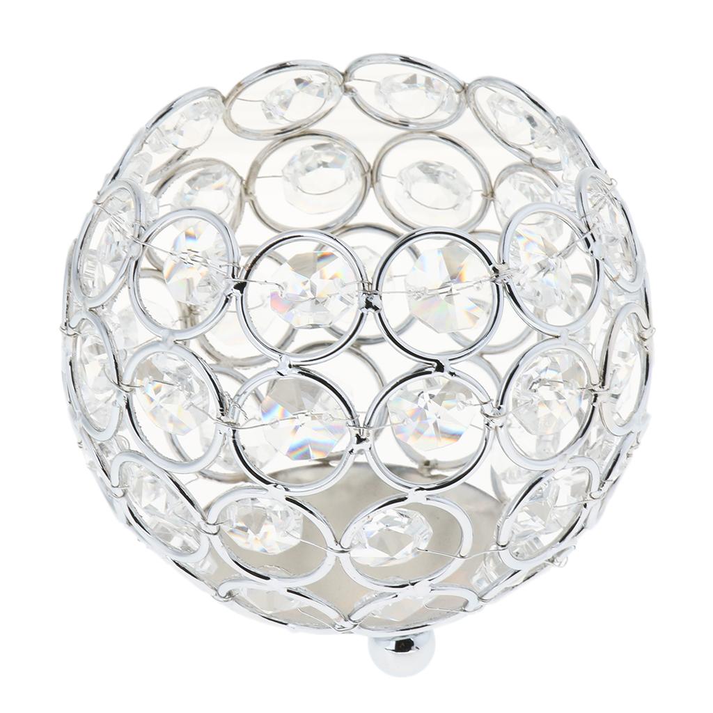 4Pcs Romantic Crystal Candle Holder for Home Decorative Lantern Wedding Party Table