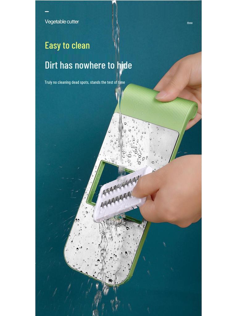 Multifunctional Stainless Steel Vegetable Slicer & Grater with Hand Guard